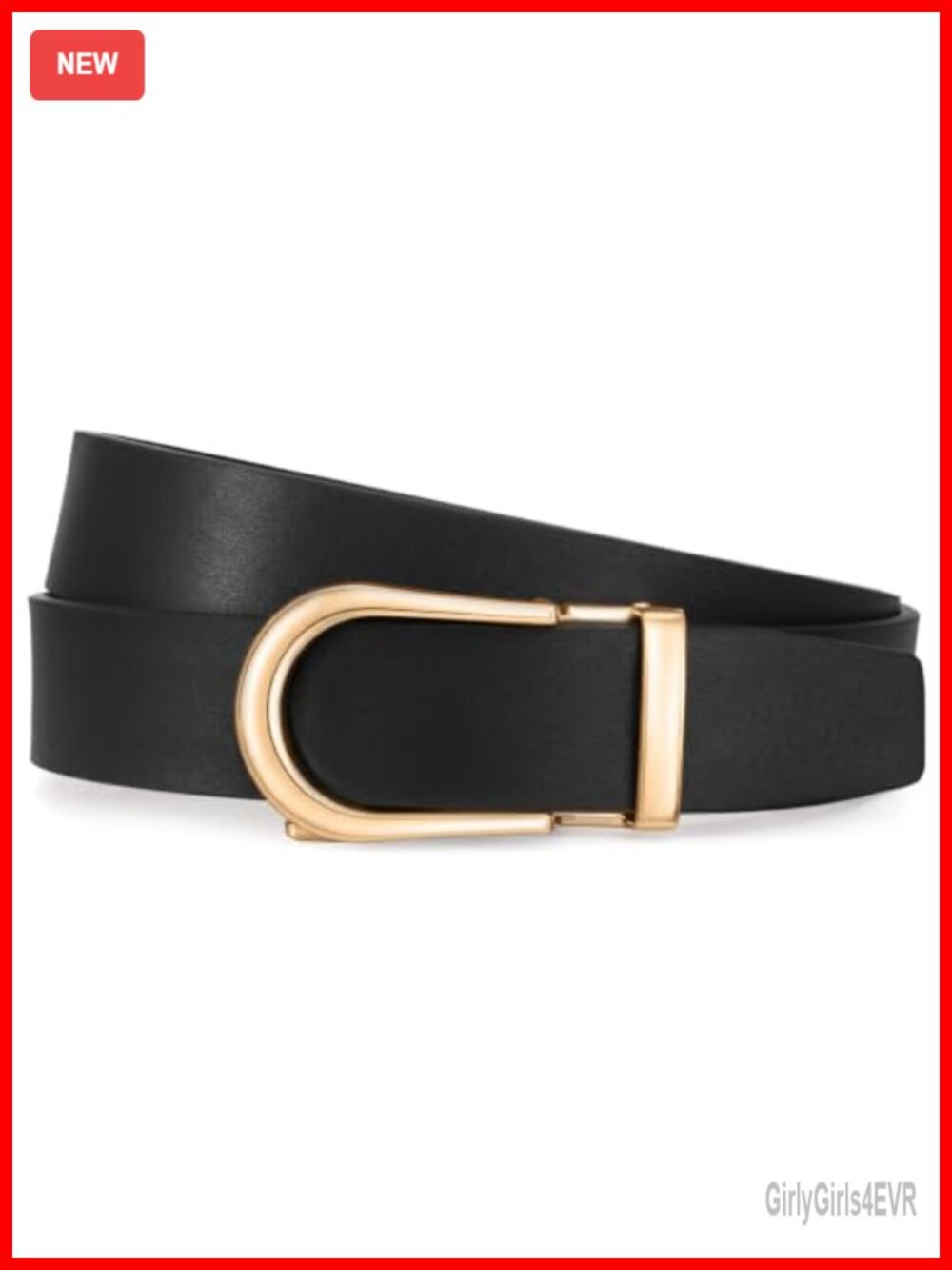 Leather Ratchet Belt for Women with Automatic Sliding Buckle